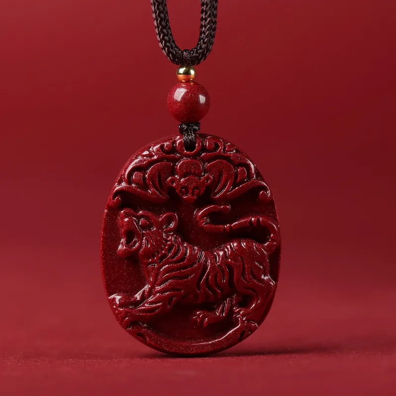 Bubble Scallops Reconstructed Cinnabar Necklaces Unisex-8