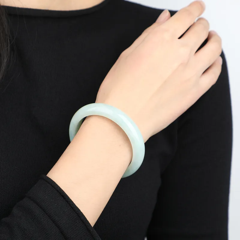 Bubble Scallops Ice Glutinous Jadeite Bangles Women's-1