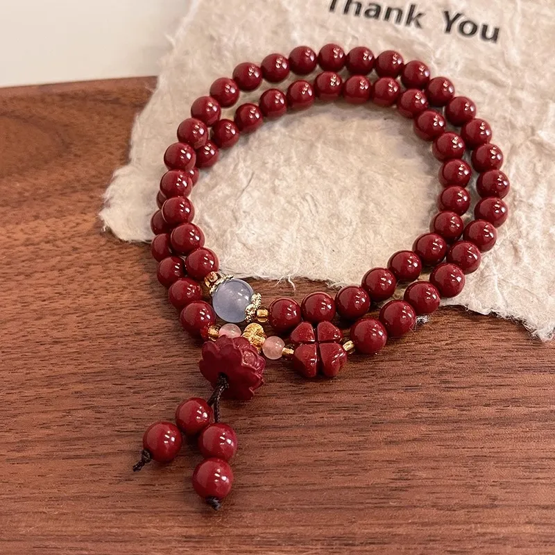 Bubble Scallops Reconstructed Cinnabar Bracelets Unisex-3