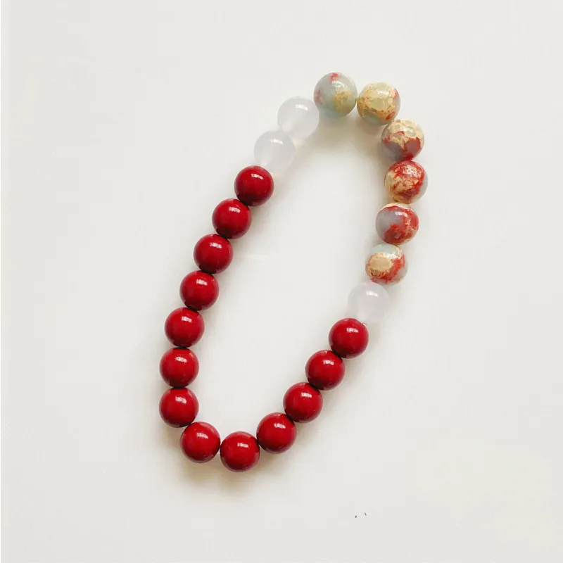 Bubble Scallops Reconstructed Cinnabar Bracelets Unisex-2