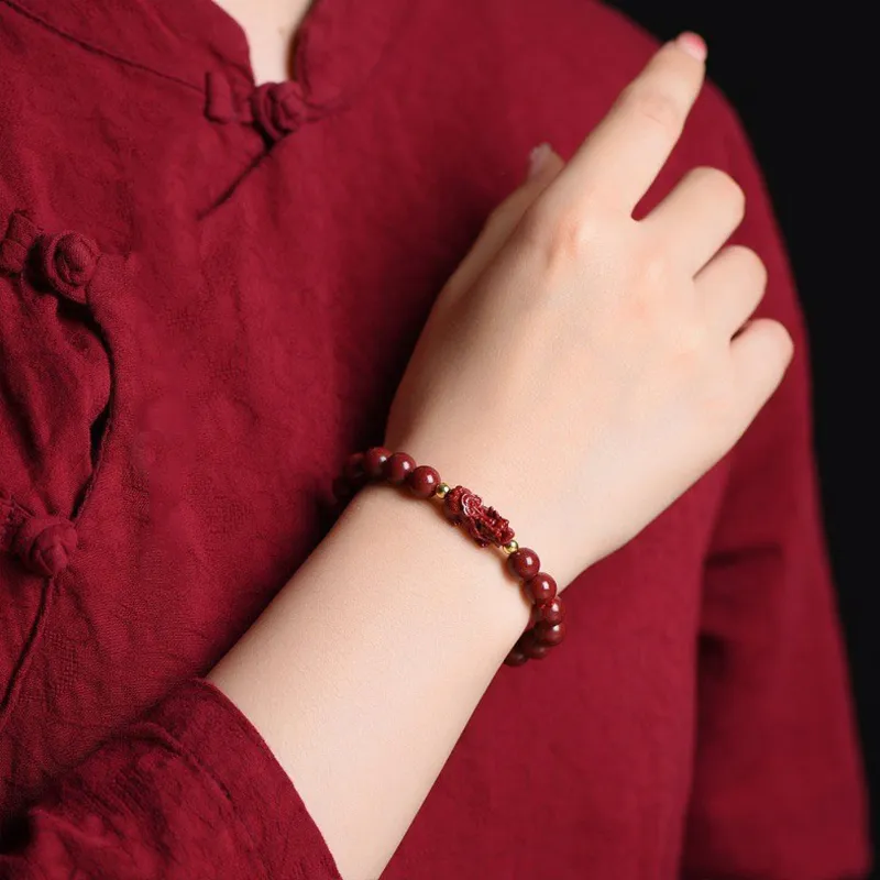 Bubble Scallops Reconstructed Cinnabar Bracelets Unisex-2