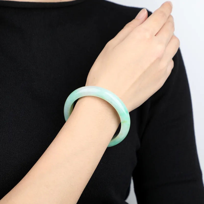 Bubble Scallops Glutinous Jade Jadeite Bangles Women's-2