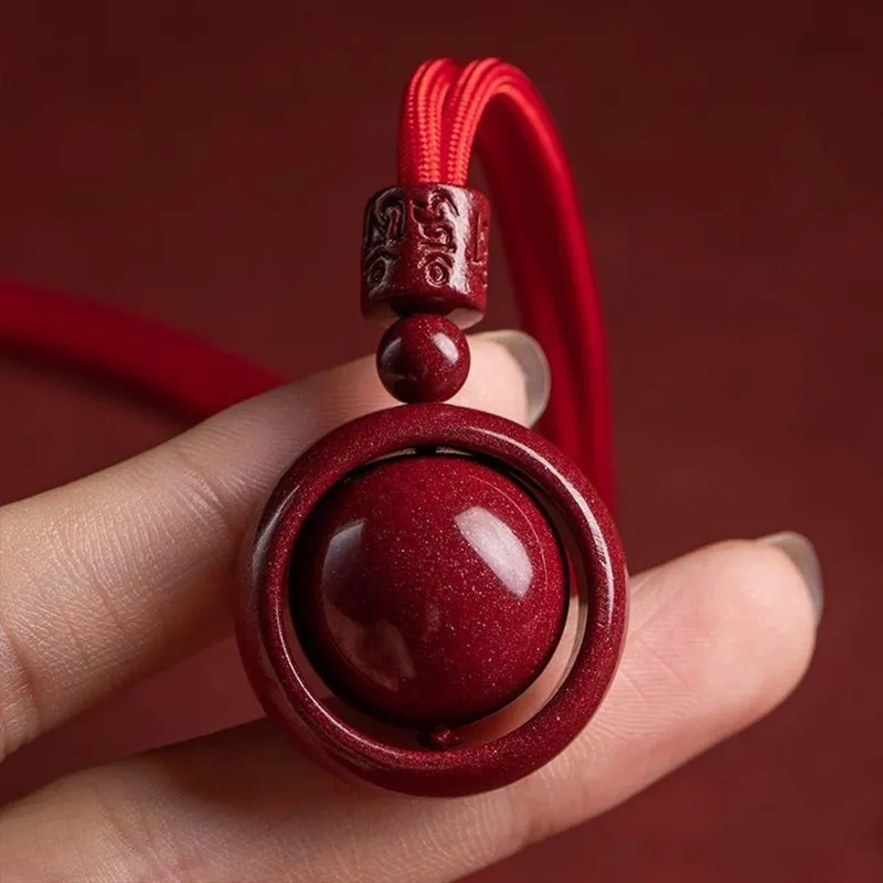 Bubble Scallops Reconstructed Cinnabar Necklaces Unisex-2