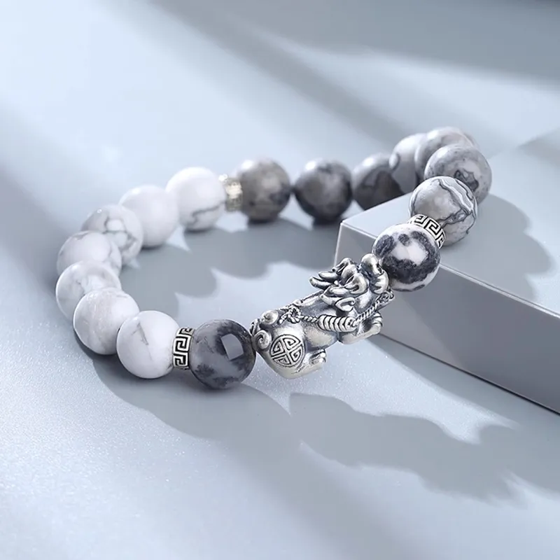 Bubble Scallops Map Stone Bracelets Unisex-2