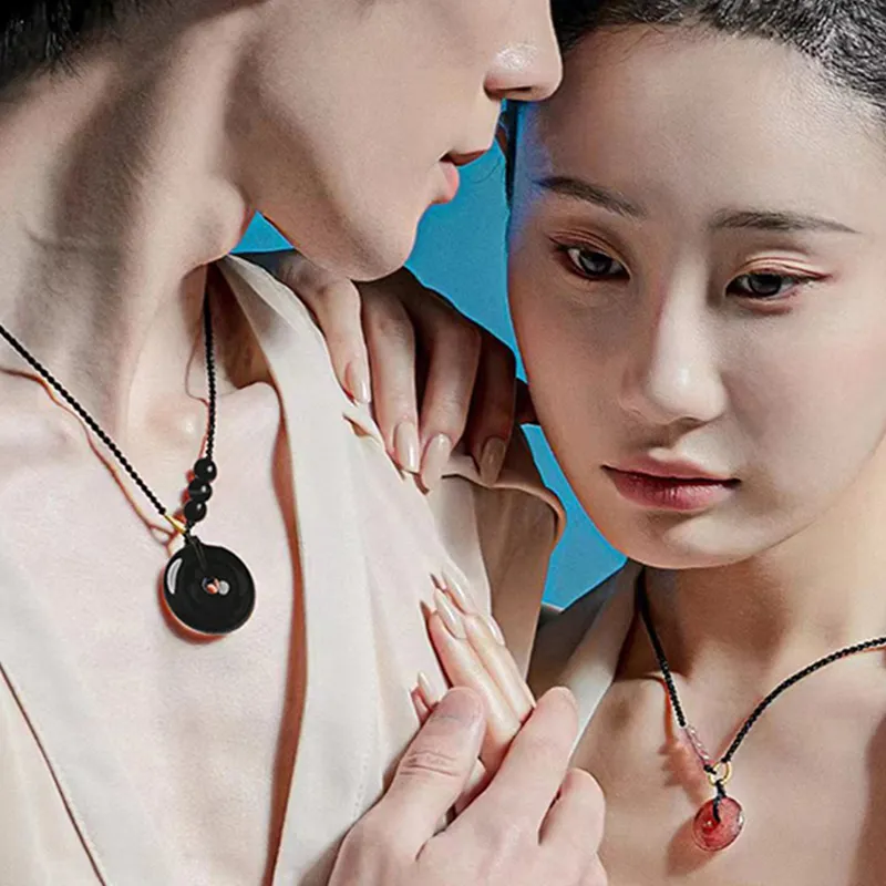 Bubble Scallops Obsidian Necklaces Unisex-2