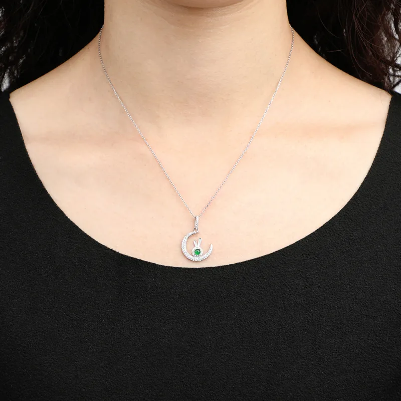 Bubble Scallops Ice Type Jadeite Pendants Women's-2