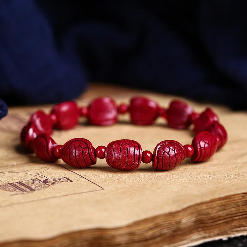 Bubble Scallops Reconstructed Cinnabar Bracelets Unisex-3