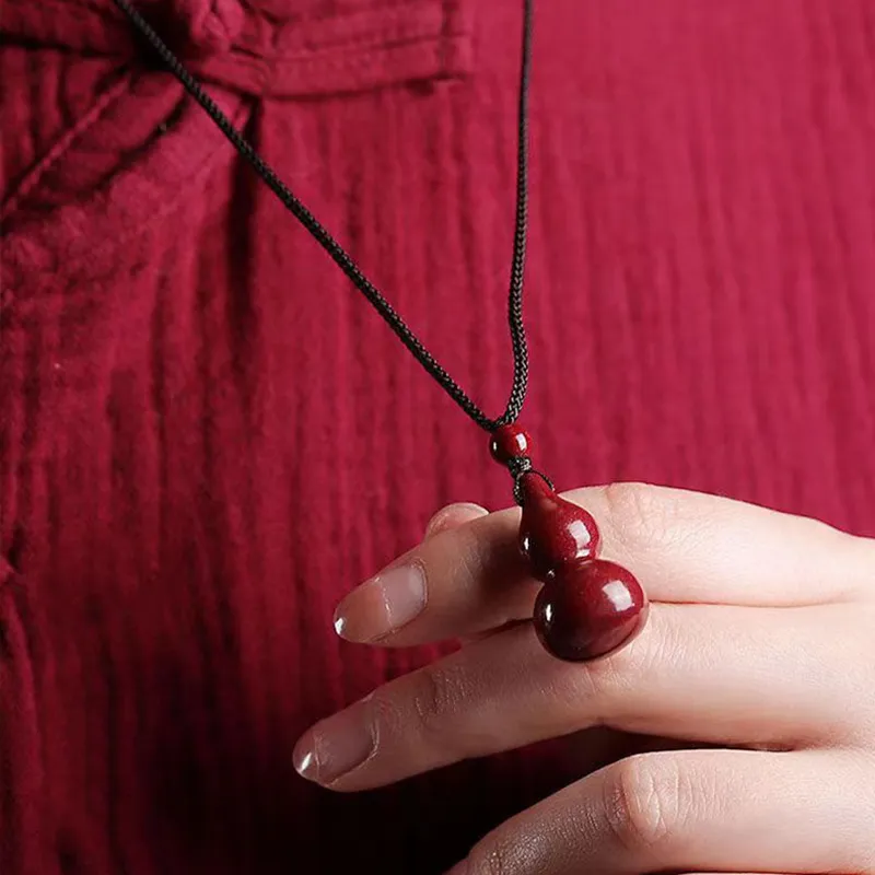 Bubble Scallops Reconstructed Cinnabar Necklaces Unisex-3
