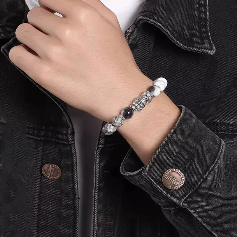 Bubble Scallops Map Stone Bracelets Unisex-4