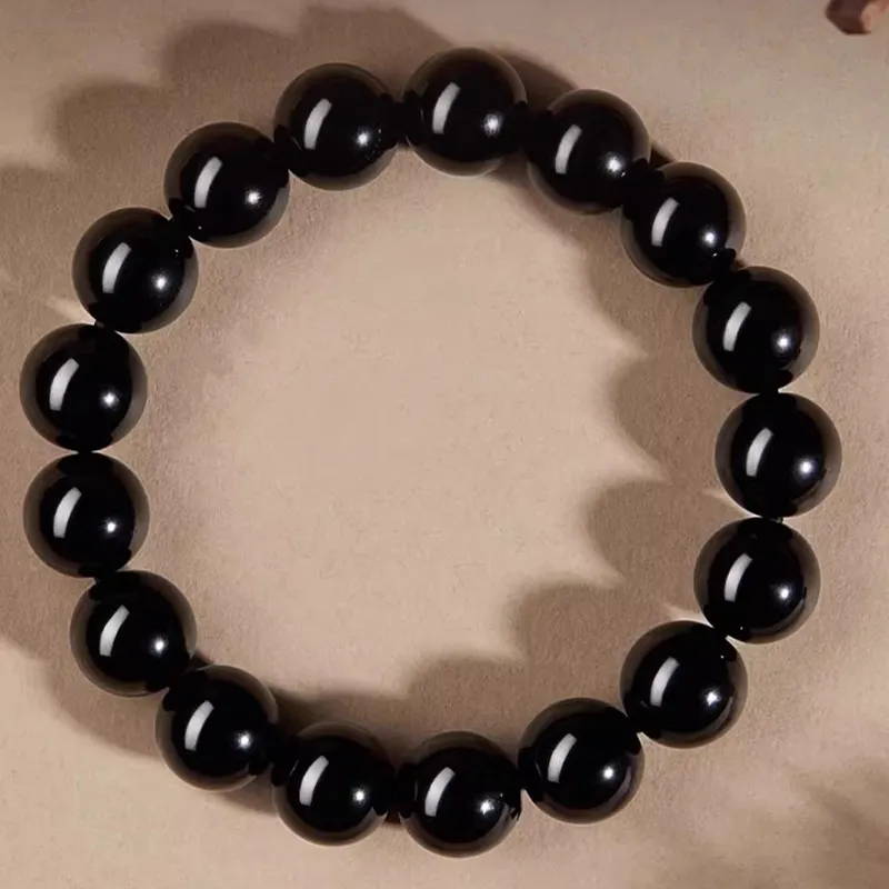 Bubble Scallops Obsidian Bracelets Unisex-3