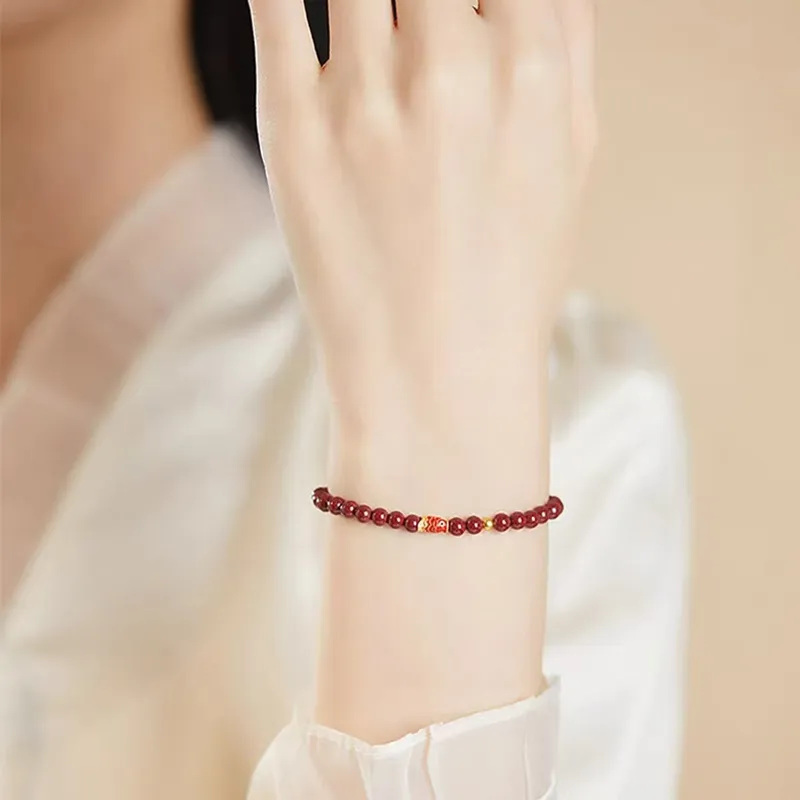 Bubble Scallops Reconstructed Cinnabar Bracelets Unisex-2