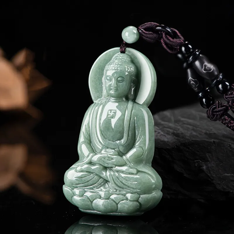 Bubble Scallops Bean Type Jadeite Necklaces Unisex-2