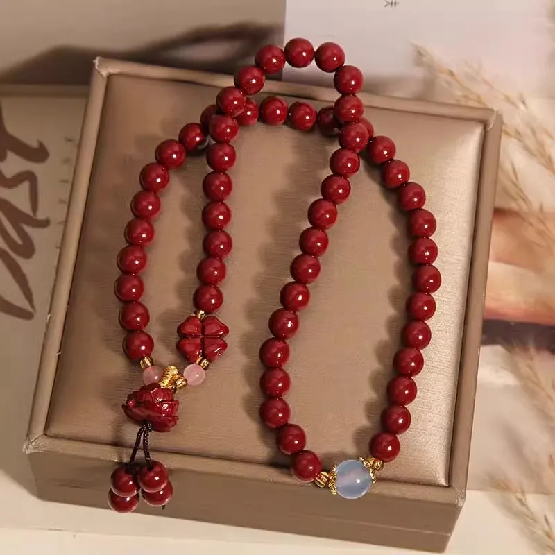 Bubble Scallops Reconstructed Cinnabar Bracelets Unisex-7