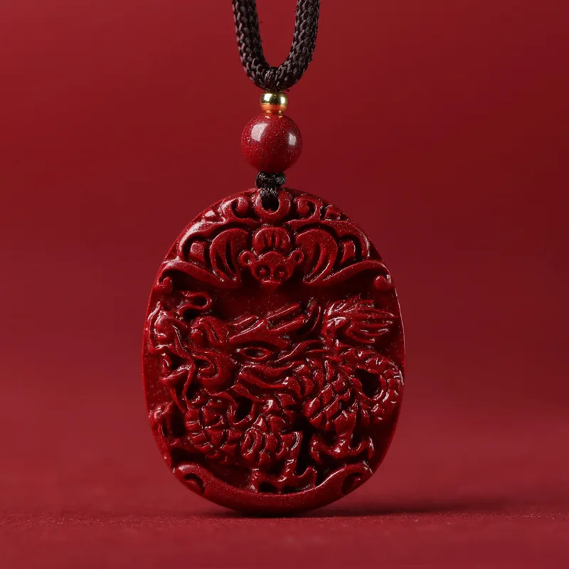 Bubble Scallops Reconstructed Cinnabar Necklaces Unisex-12