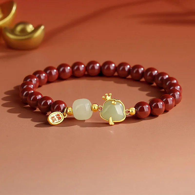 Bubble Scallops Reconstructed Cinnabar Bracelets Unisex-3