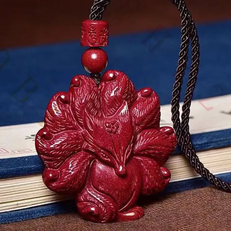 Bubble Scallops Reconstructed Cinnabar Necklaces Unisex-1