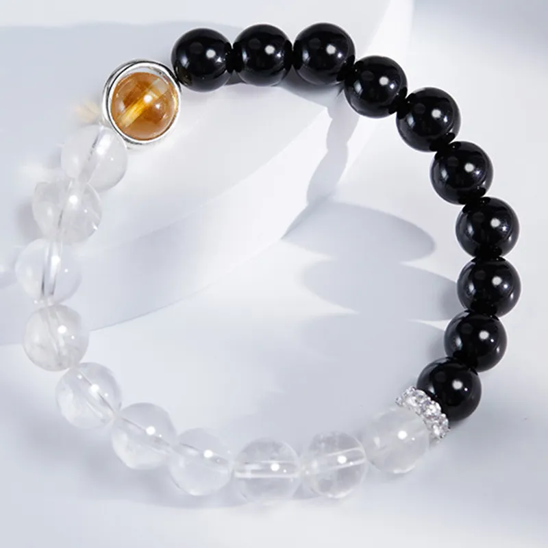 Bubble Scallops Obsidian Bracelets Unisex-2