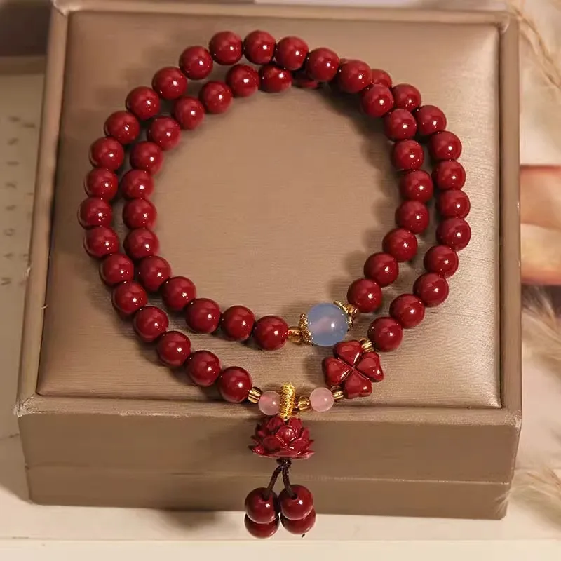 Bubble Scallops Reconstructed Cinnabar Bracelets Unisex-6