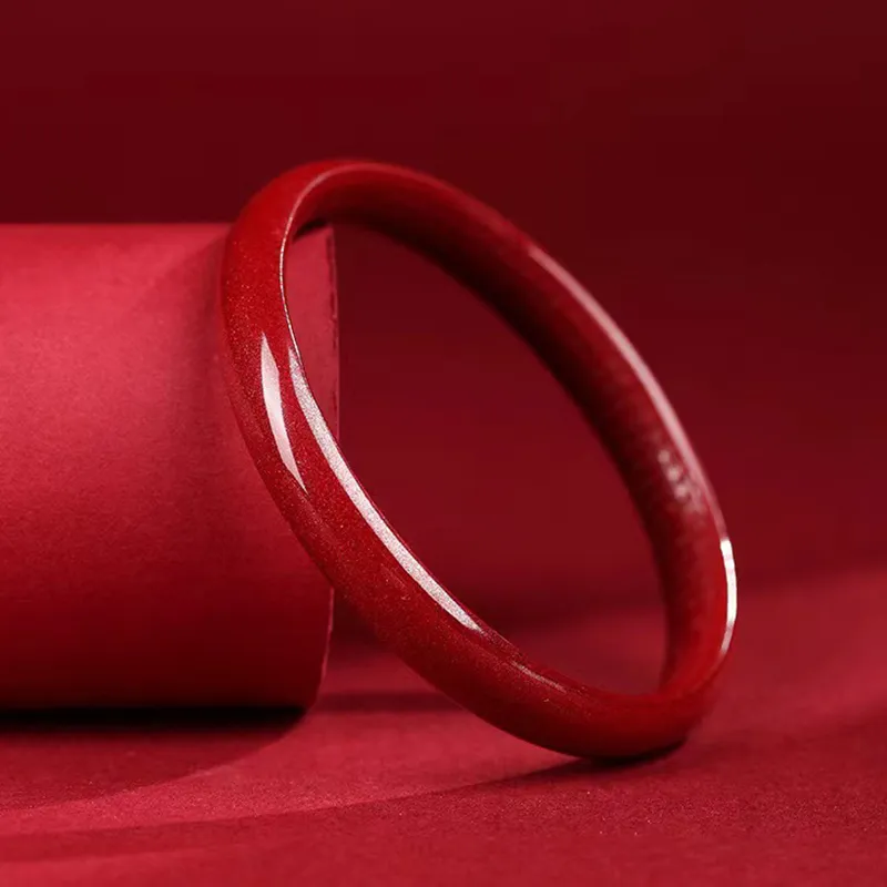 Bubble Scallops Reconstructed Cinnabar Bangles Women's-1