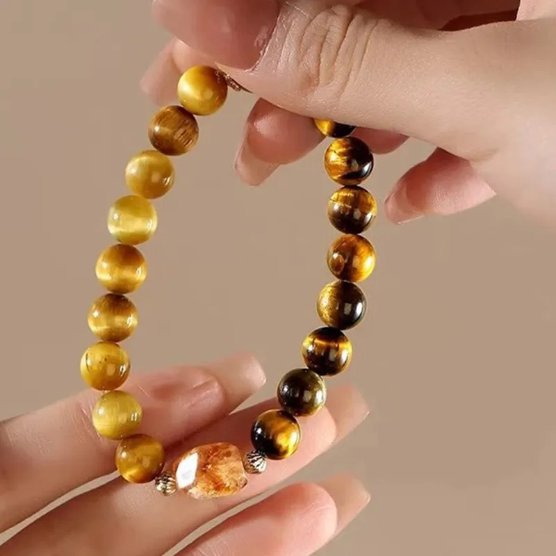 Bubble Scallops Tiger's Eye Stone Bracelets Unisex-4