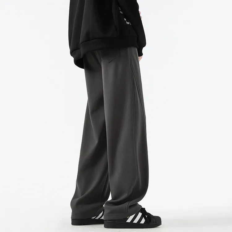 ELCORO Casual Pants Unisex Dark Gray-39