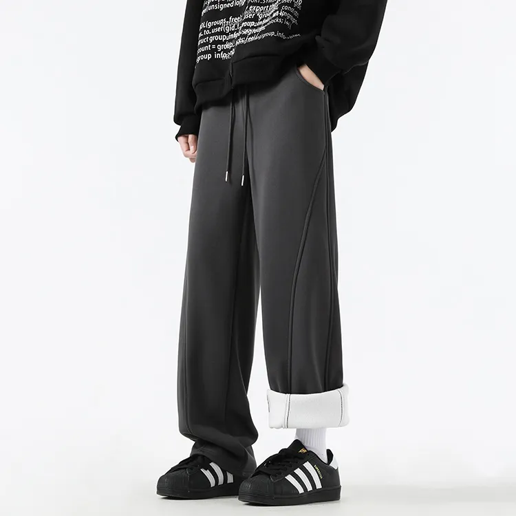 ELCORO Casual Pants Unisex Dark Gray-38