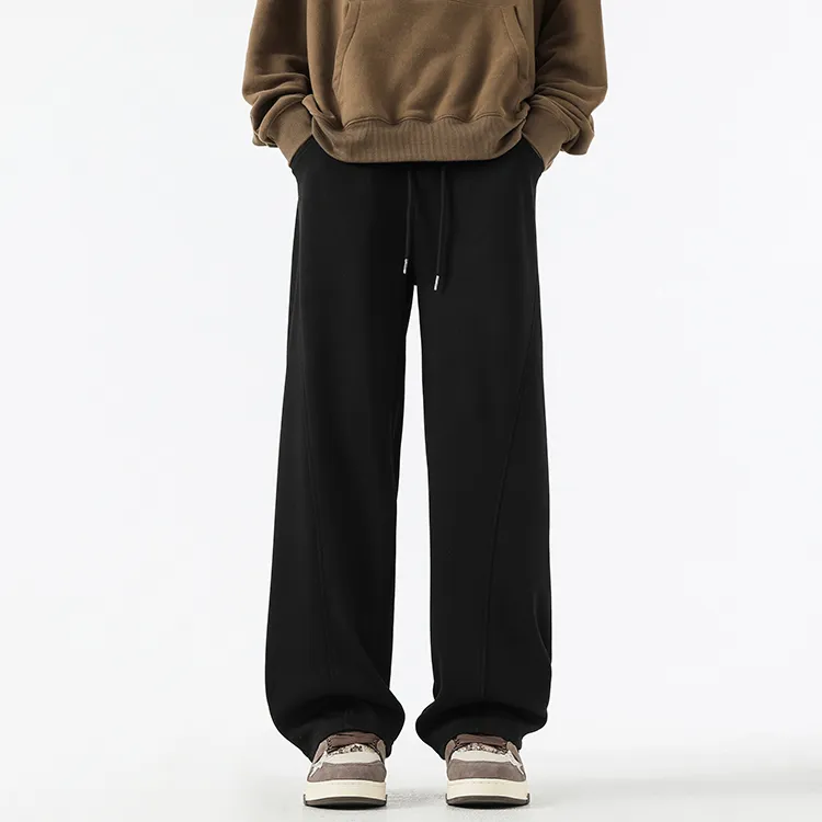 ELCORO Casual Pants Unisex Dark Gray-6