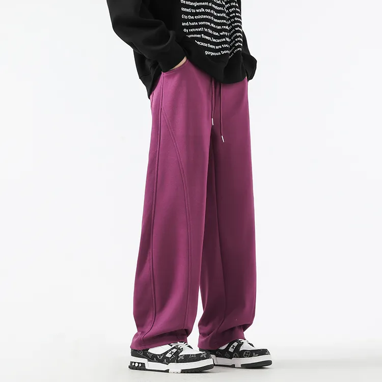 ELCORO Casual Pants Unisex Dark Gray-11