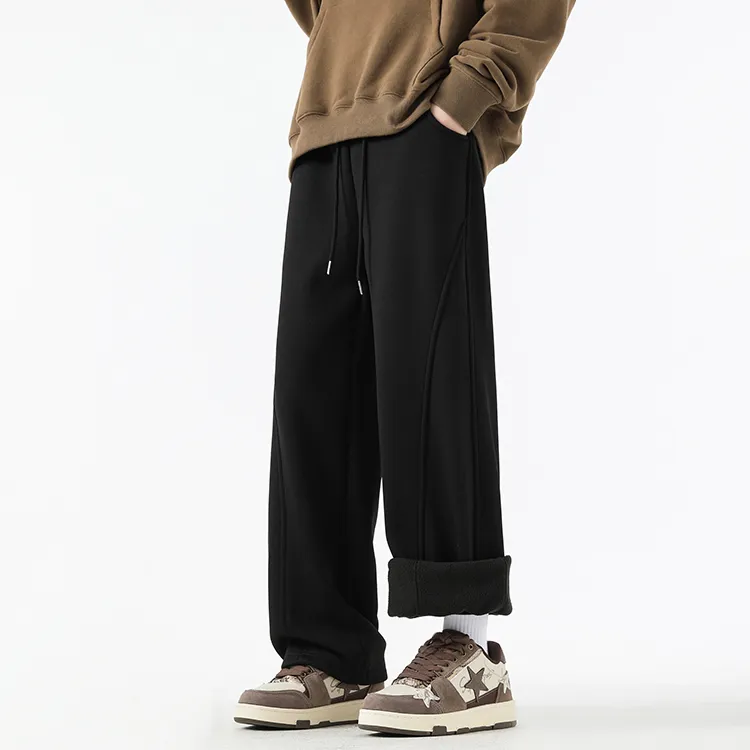 ELCORO Casual Pants Unisex Dark Gray-22