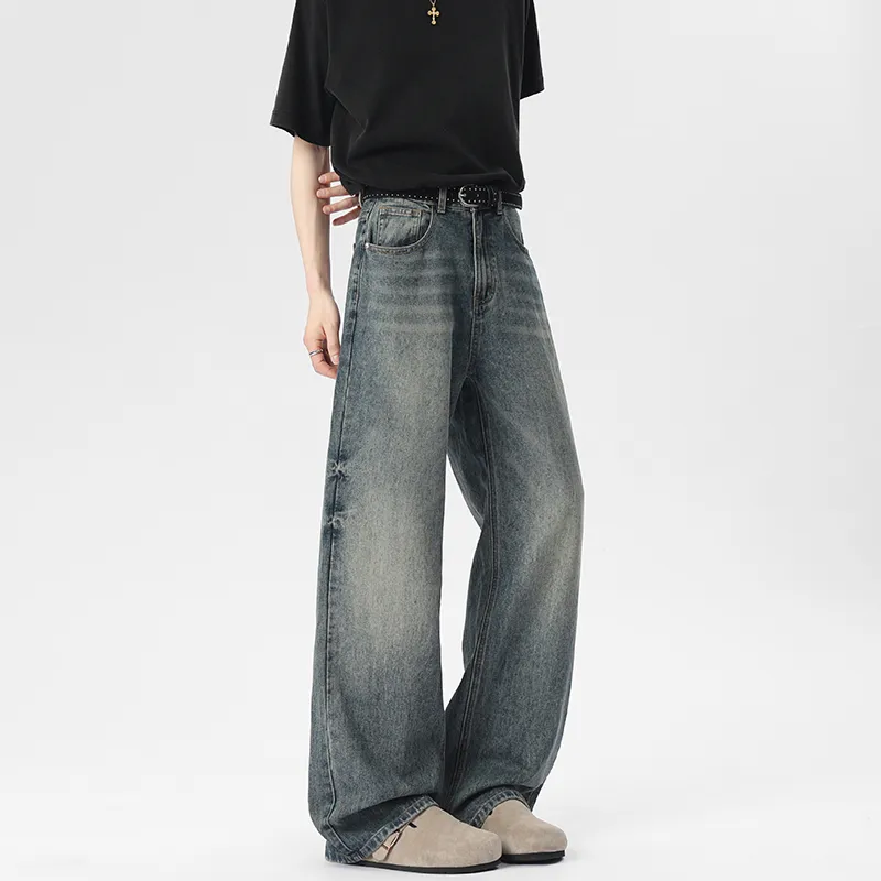ELCORO Jeans Unisex Vintage Blue-4