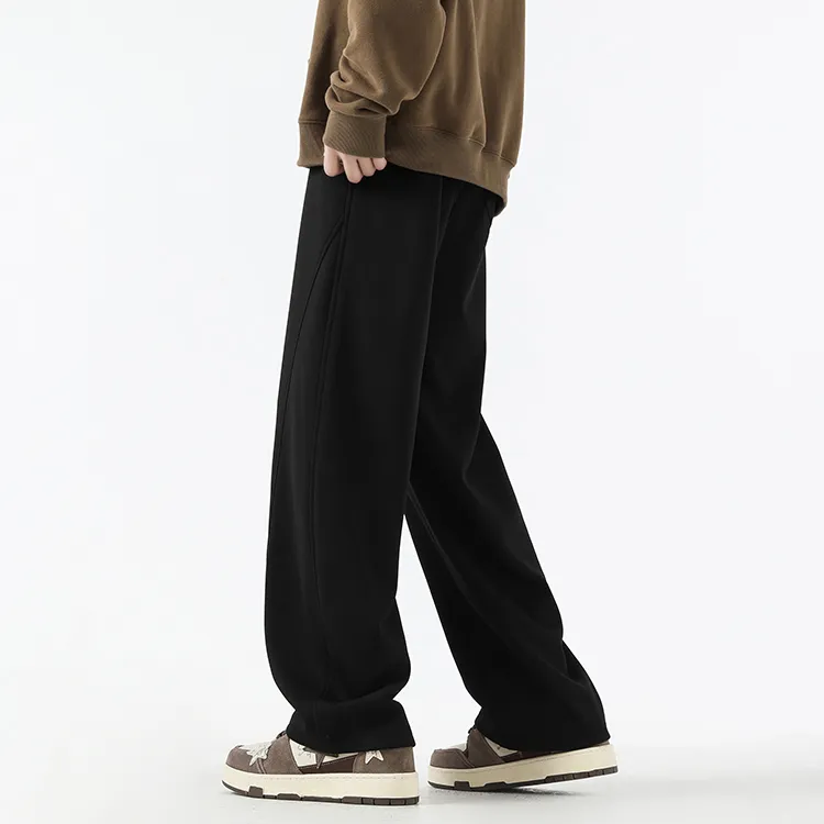 ELCORO Casual Pants Unisex Dark Gray-23