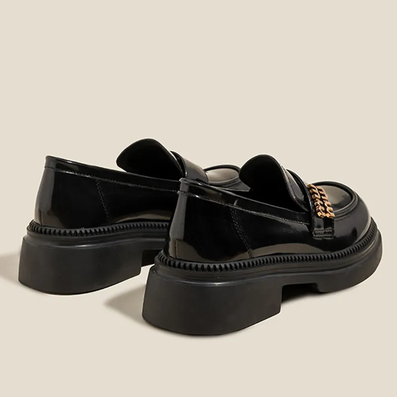 City Camel Loafers Women's Black-5