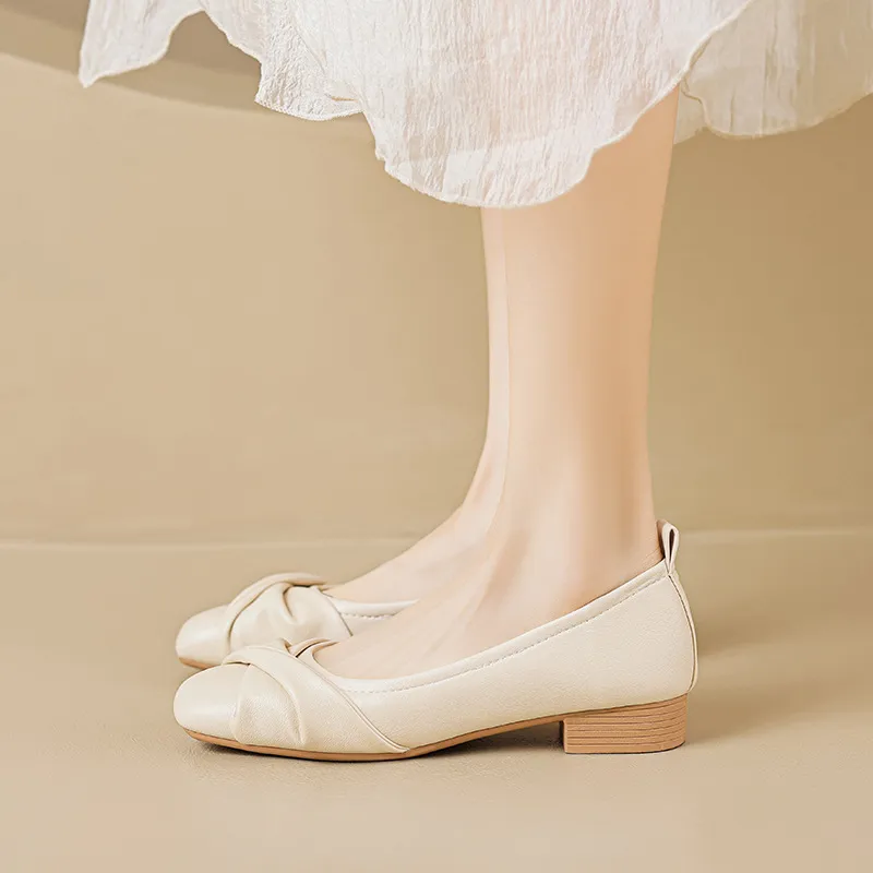 City Camel Casual Single Shoes Women's Apricot-4