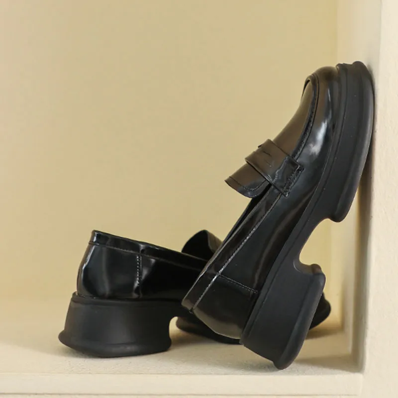 City Camel Loafers Women's Black-1
