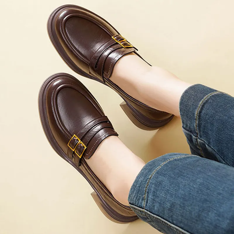 City camel Loafers Women's Black, Dark Brown-7
