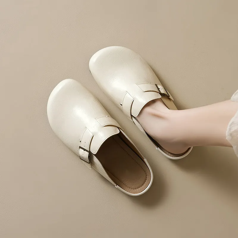 City Camel Rubber Sole Quiet Closed Toe Slippers Women's-4