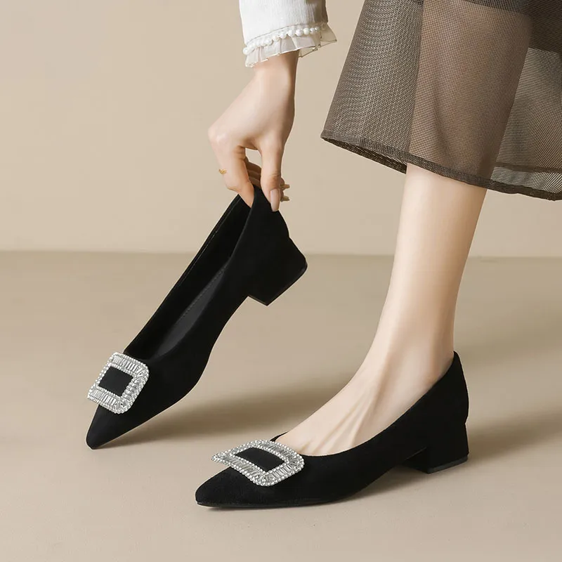 City Camel Casual Single Shoes Women's Black-4