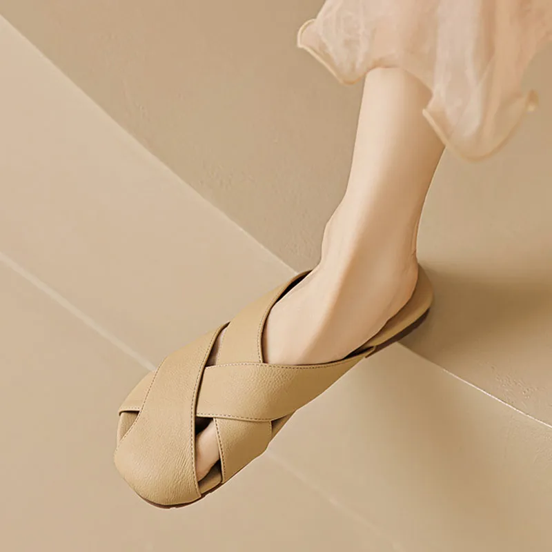 City Camel Rubber Sole Slip Resistant Closed Toe Slippers Women's-7