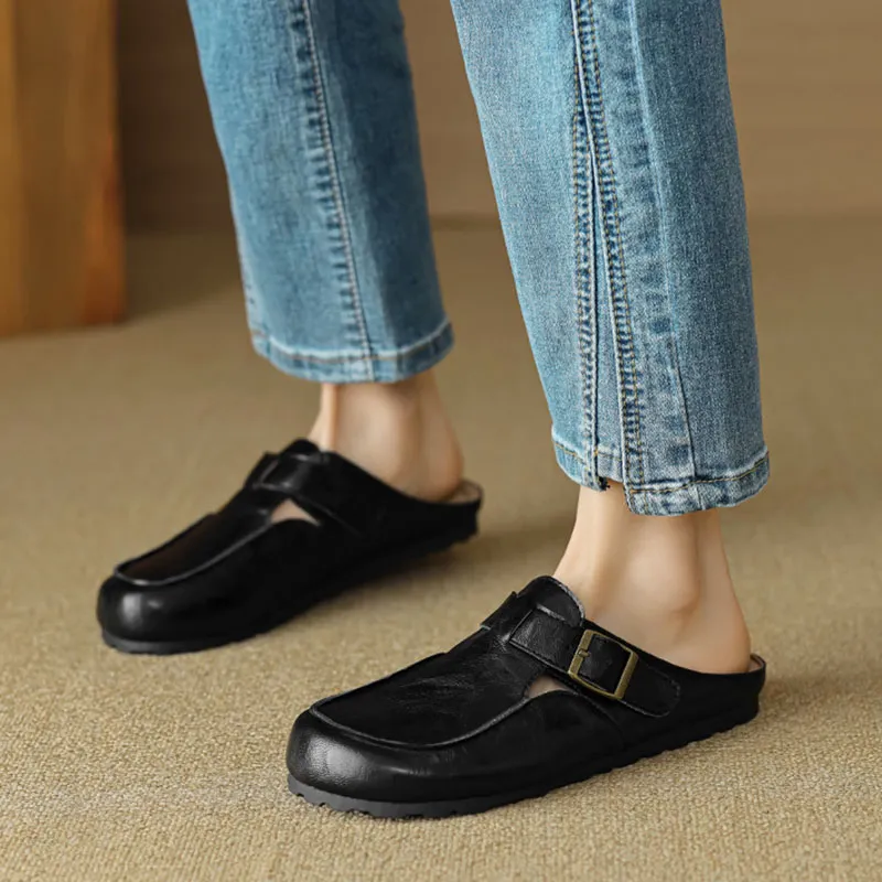 City Camel Rubber Sole Slip Resistant Closed Toe Slippers Women's-1