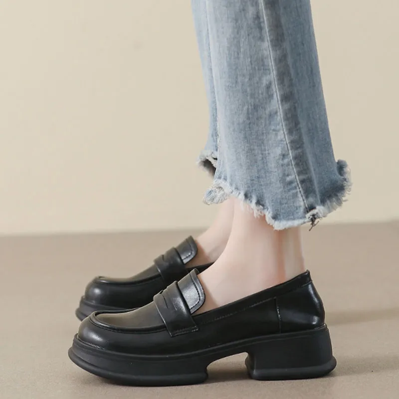 City Camel Loafers Women's Black-2