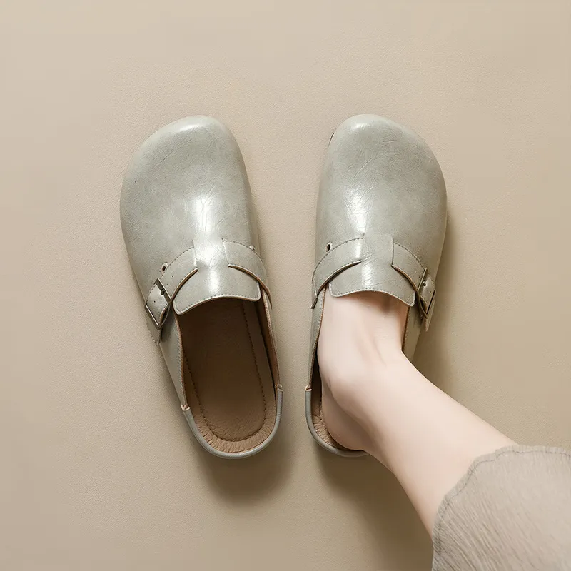 City Camel Rubber Sole Quiet Closed Toe Slippers Women's-7