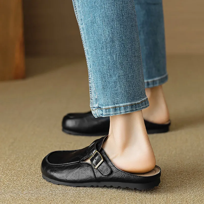 City Camel Rubber Sole Slip Resistant Closed Toe Slippers Women's-3