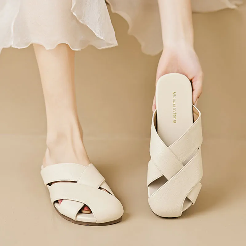 City Camel Rubber Sole Slip Resistant Closed Toe Slippers Women's-1