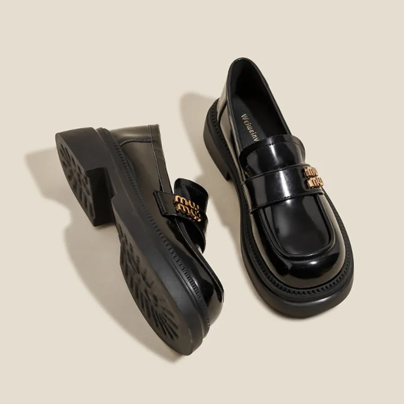 City Camel Loafers Women's Black-2