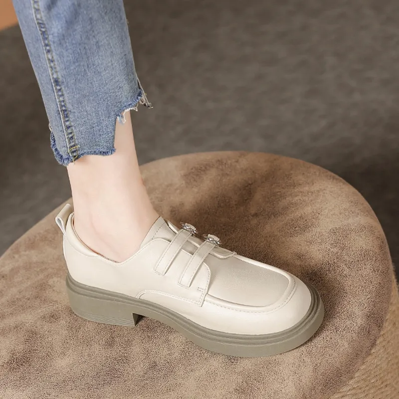City camel Loafers Women's Apricot Black-7