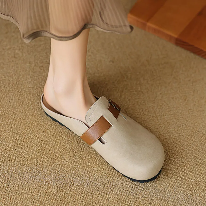 City Camel Rubber Sole Slip Resistant Closed Toe Slippers Women's-3