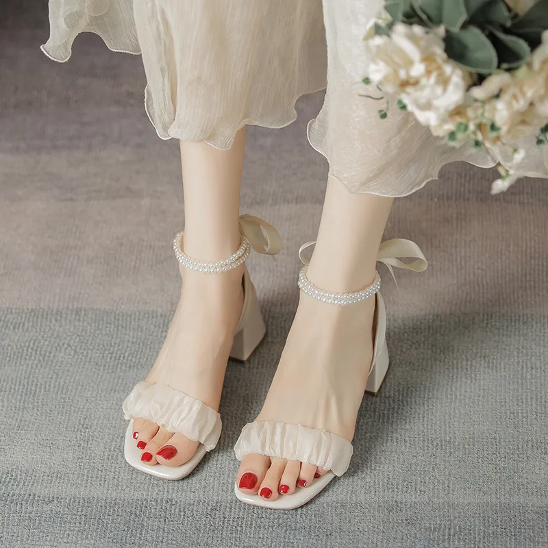 City Camel One Strap Sandals Women's Apricot-2