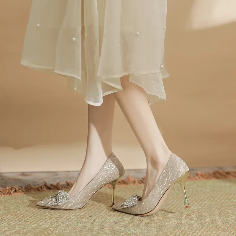 City Camel Slim Heel High Heels Women's-8