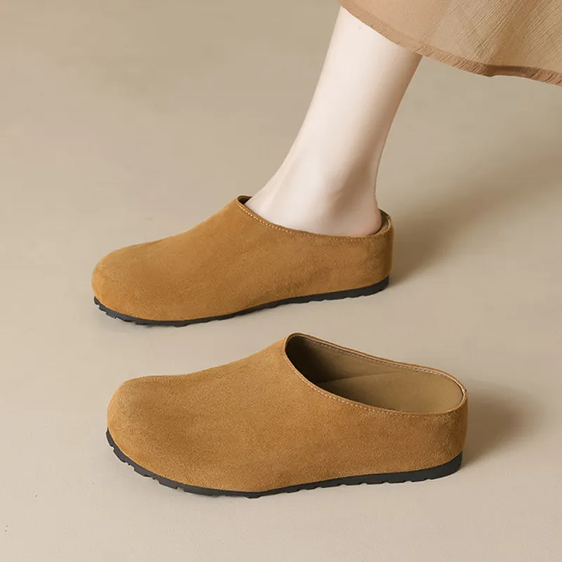 City Camel Rubber Sole Closed Toe Slippers Women's-8