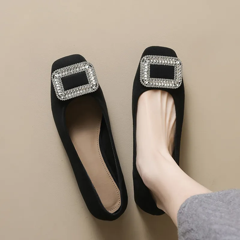 City Camel Casual Single Shoes Women's Black-4